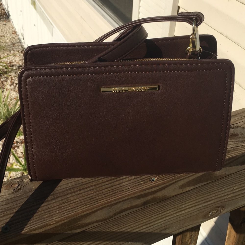 Steve Madden Plum/Brown satchel